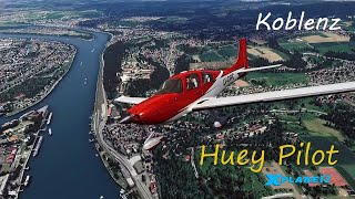 Cirrus SR22 by Laminar approach Koblenz EDRK [upl. by Jansen]