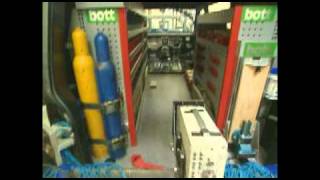 bott crash test 2009  vario van racking and van shelving [upl. by Htennek]