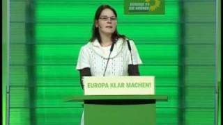 Annalena Baerbock auf grünem Bundesparteitag zur Europaprogrammdebatte [upl. by Noryak]