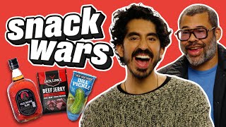 Dev Patel amp Jordan Peele Rate Indian And American Food  Snack Wars [upl. by Brink]