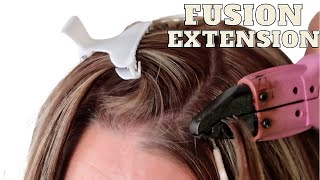 HOW TO INSTALL KERATIN HOT FUSION HAIR EXTENSIONBEGINNER FRIENDLY [upl. by Attenej]