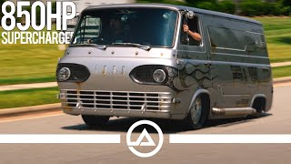 Supercharged 850 hp Ford Econoline Van Shredding Tires amp DeBerti Contest Winner Announced [upl. by Moses]