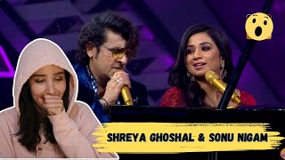 Shreya Ghoshal amp Sonu Nigams Legendary Performance on Indian Idol  REACTION  Reaction Holic [upl. by Aneleiram]