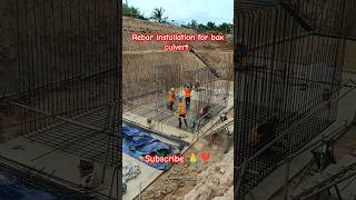 Installation rebar for road crossing construction shorts [upl. by Atlas207]