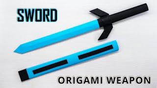 How to Make a PAPER SWORD  Easy Origami Tutorial for a Stunning Paper Sword [upl. by Dressel]