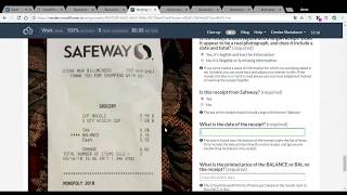 Transcribe Information From A Receipt Safeway [upl. by Denice]