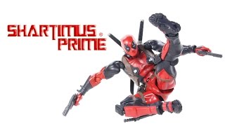 Revoltech Deadpool 6 Inch Amazing Yamaguchi Figure Complex Marvel Import Comic Figure Review [upl. by Llerahs962]