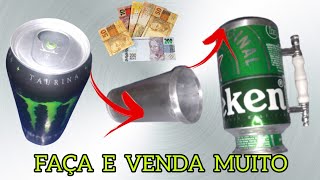 NUNCA MAIS VOCÊ VAI COMPRAR COPO DE ALUMÍNIO PRA FAZER CANECAS DE LATINHA [upl. by Birgit]