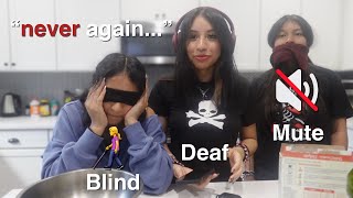 BLIND DEAF MUTE CHALLENGE we hated this [upl. by Dagna913]