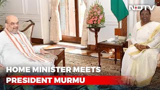 Amit Shah Smriti Irani Meet President Murmu As Ministers Continue Courtesy Calls [upl. by Magda991]