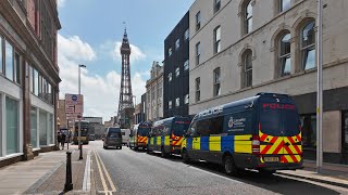 Blackpool Police Prepare for Protest [upl. by Ydnamron]