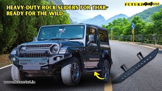 HeavyDuty Rock Sliders for Thar  Ready for the Wild Futurz4x4 [upl. by Nic]