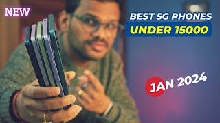 TOP 5 Best 5G Phones Under 15000 in JAN 2024 l Best Mobile Under 15000 [upl. by Svoboda953]