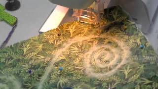 Fiber Art Quilting Using a Felting Machine [upl. by Drahnreb]