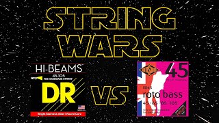 STRING WARS EP8  DR HIBEAMS vs ROTO RB45  JAZZ BASS [upl. by Idissac]