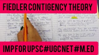 Fiedler Contingency Model of leadershipLPC THEORY Of Fiedler [upl. by Novelc996]