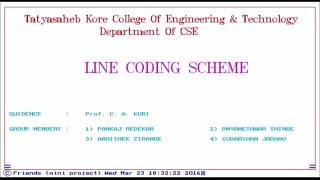 Line Coding Scheme  c project  mini project [upl. by Bevis628]