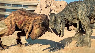 DOMINION GIGANOTOSAURUS vs EVERY DINOSAUR IN ARENA  Jurassic World Evolution 2 [upl. by Buffy205]