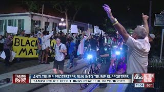 AntiTrump protesters accidentally march into Marine Corps pub crawl and things escalated quickly [upl. by Kopans]