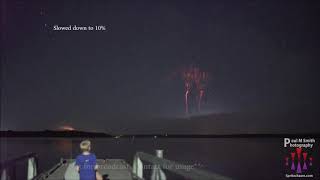 Beautifully Colorful Sprite Lightning Flashes Over Texas [upl. by Rosalee120]