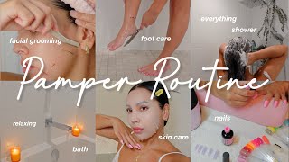 RELAXING SELF CARE PAMPER ROUTINE 🫧 Ultimate Sunday Reset Feminine Hygiene Body amp Skin aesthetic [upl. by Harrow]