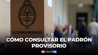 Cómo consultar el padrón provisorio [upl. by Eilojne]