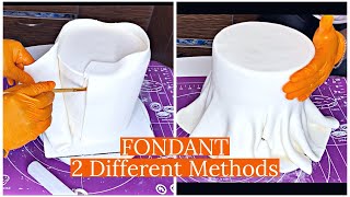 2 Methods to Achieve Neat Fondant Cake [upl. by Nennerb]