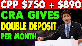 Breaking News CPP 750  890 CRA Gives Double Deposit For All Seniors [upl. by Nostets]