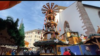 Basel  Switzerland 🇨🇭 Christmas walking tour with natural city sound 4K 60fps [upl. by Ansev]