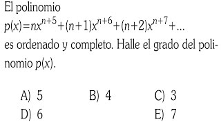 POLINOMIOS COMPLETOSPREGUNTA RESUELTA DEL EXAMEN DE ADMISION SAN MARCOS [upl. by Lramaj]