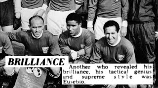 1963 Eusébio vs England A friendly 1st half [upl. by Elletnahs]