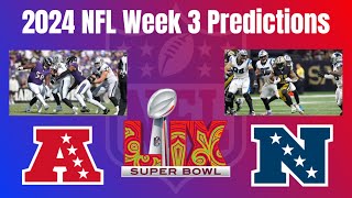 NFL 2024 Week 3 Game Predictions  NFL Predictions [upl. by Adiasteb]