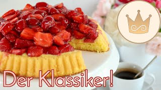 🍓KLASSIKER🍓 ERDBEERKUCHEN ERDBEERTORTE MIT VANILLECREME BACKEN🍓 REZEPT VON SUGARPRINCESS👌🏻 [upl. by Alfie]