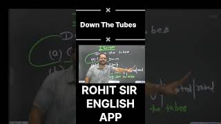 Down The Tube Idiom Meaning idiom englishvocabulary ssc ssccgl viralshort  Rohit Sir English [upl. by Akinyt]