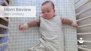 Mom Review with Lindsay — The Woolino 4Season Ultimate Baby Sleep Bag [upl. by Bonnes34]