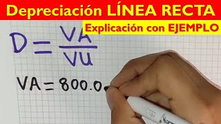 Como calcular la DEPRECIACION en LINEA RECTA [upl. by Ariday]