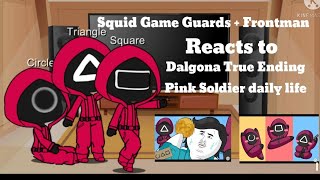 Squid Game Guards  Front Man reacts to dalgona true ending and pink soldier daily life [upl. by My]