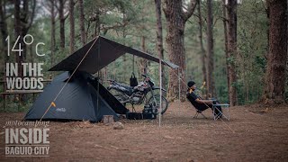 SOLO MOTOCAMPING CARANTES ANCESTRAL FOREST SILENT VLOG NATURE 14°c cold BAGUIO CITY [upl. by Liva]