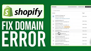 How To Fix Shopify DomainDNS Error 2024  Full Guide [upl. by Sherwynd]