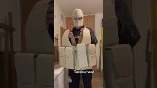 Light infantry tactical suspenders and vest ⚠️fake⚠️ cardboard military fakegun cardboardgun [upl. by Easlehc]