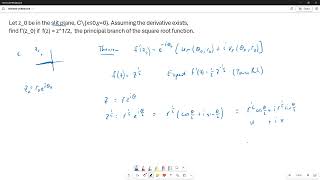 The Derivative of the Complex Square Root Function [upl. by Forrer438]