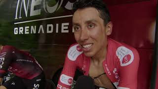 Egan Bernal  Interview at the finish  Stage 7  Tour de Suisse 2024 [upl. by Aihsirt]