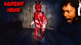 loudest ive ever screamed playing a horror game Murder House  Full Game [upl. by Timmie]