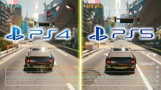 Cyberpunk 2077 PS4 vs PS5  FPS amp Graphics Comparison [upl. by Benisch]