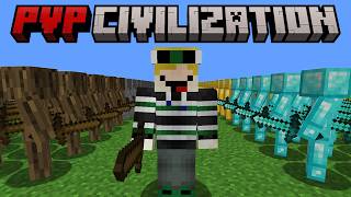 Minecraft but I survive in PVP CIVILIZATION [upl. by Todhunter]