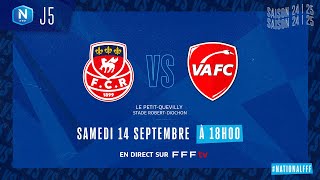 J5 I FC Rouen 1899 vs Valenciennes FC en replay 11 I National FFF 20242025 [upl. by Lashondra504]