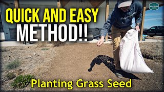 QUICK And EASY Method To Plant Grass Seed  Seeding A New Lawn In Spring [upl. by Warrin74]