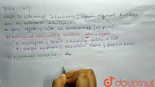 What is autosomal inheritance Explain different disorders due to autosomal inheritance  CLASS [upl. by Sivie]