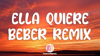 Anuel AA  Ella Quiere Beber Remix LetraLyrics ft Romeo Santos [upl. by Ecniuq382]