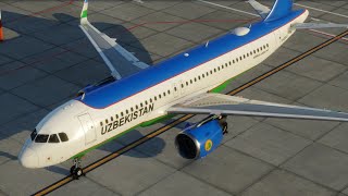 XPlane 12  StPetersburgPulkovo  Kazan  Toliss A20N  ActiveSky Xp12  Uzbekistan Airways [upl. by Dichy171]